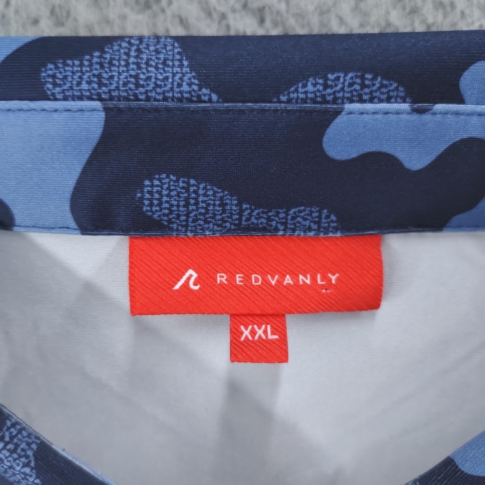 Redvanly Polo Shirt Mens 2XL Midnight Navy PUREpoly Camo Golf R2513-BARRES - Picture 8 of 16